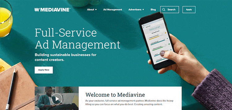 Mediavine Homepage