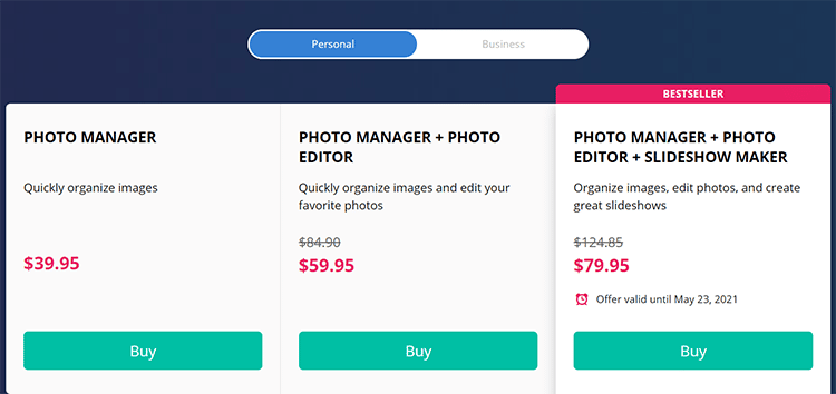 Movavi Photo Manager pricing