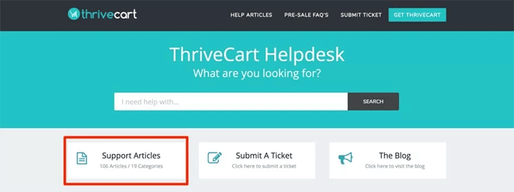 Assistance produit ThriveCart