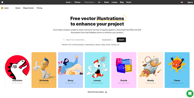 Ouch Vector Illustrations