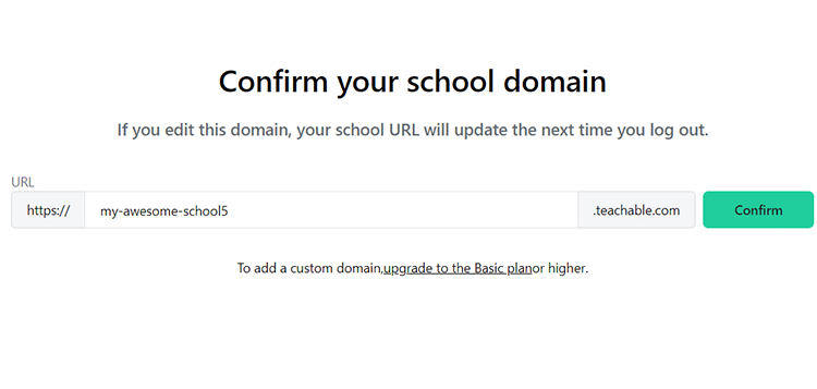 confirm your school domain