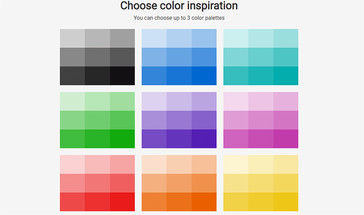 choisir des palettes de couleurs