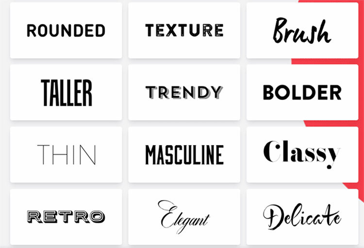 Pick the font styles you prefer