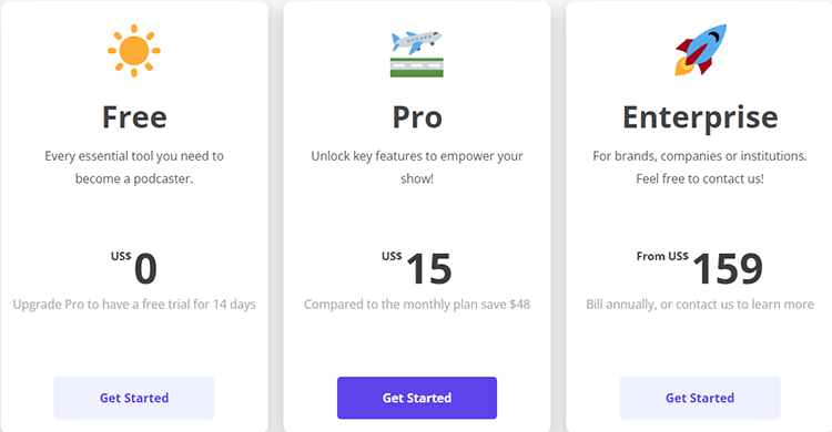 Firstory pricing