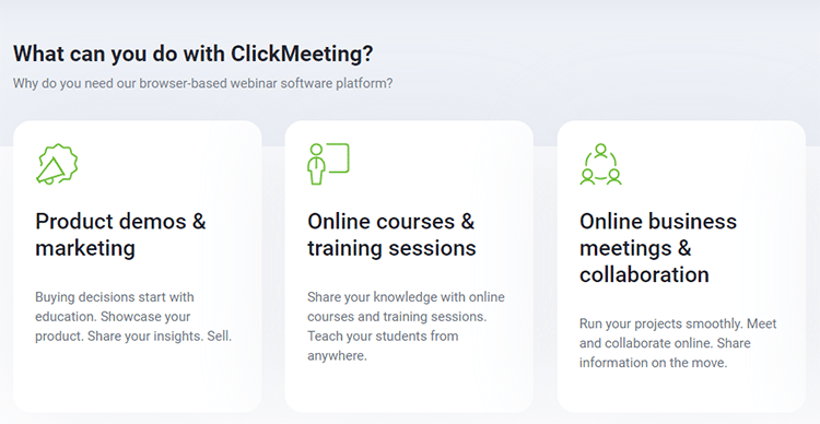 what can you do with ClickMeeting