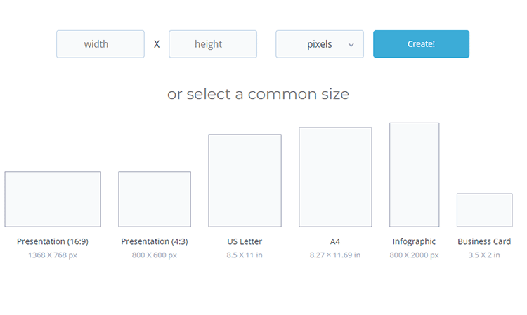 choose a custom size