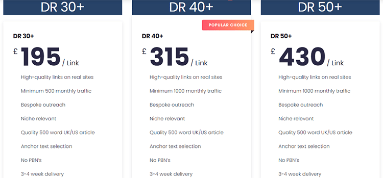 Forward Linking pricing