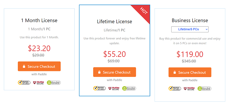 Aiseesoft pricing