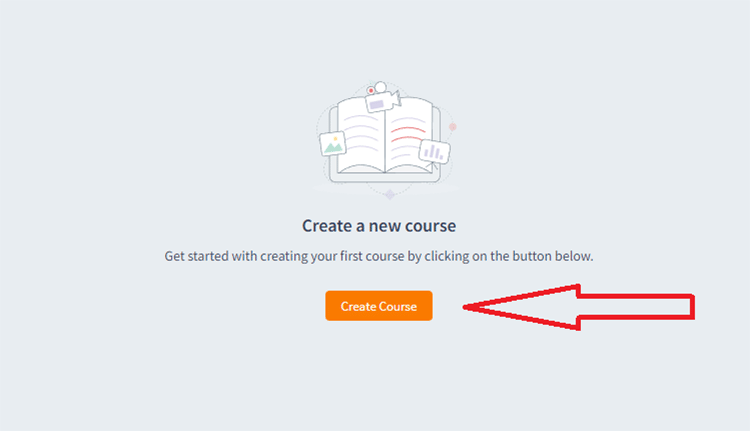 click create course button