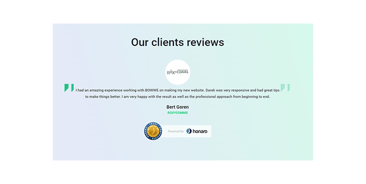 our client reviews