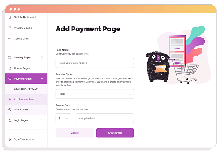 payment pages