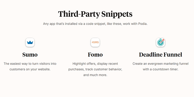 third party snippets