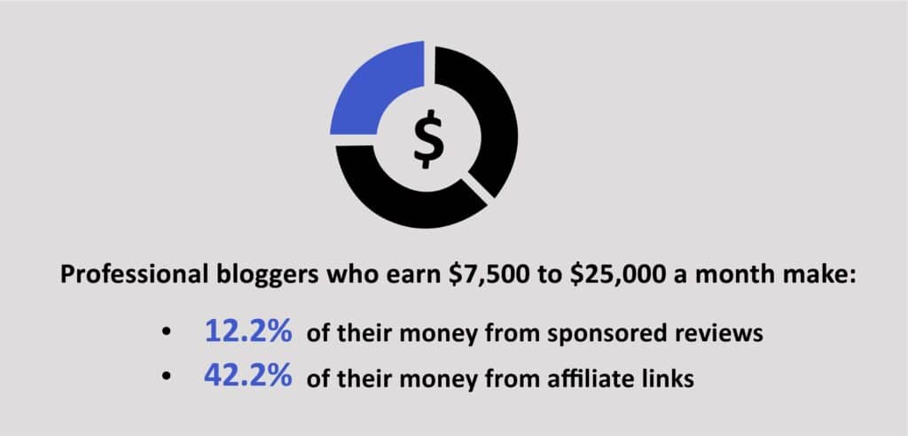 How much does a professional bloggers earn in a month